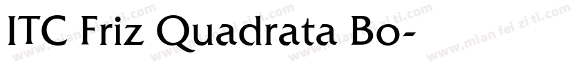 ITC Friz Quadrata Bo字体转换